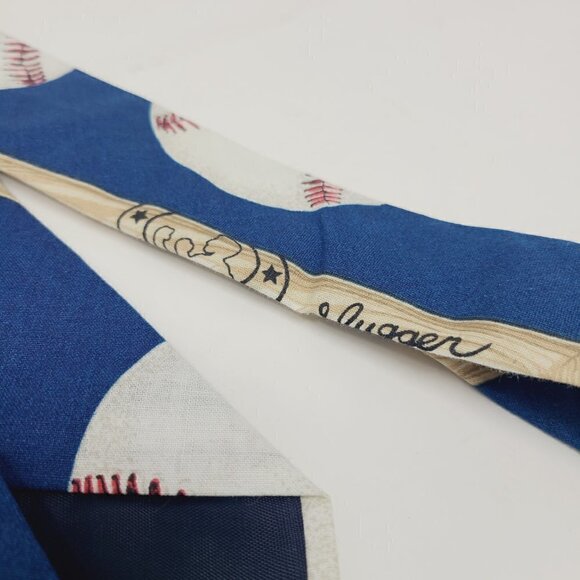 Joe Boxer | Men's Navy Blue Novelty Baseball Ball Slugger Themed Tie (One Size) - Picture 5 of 11